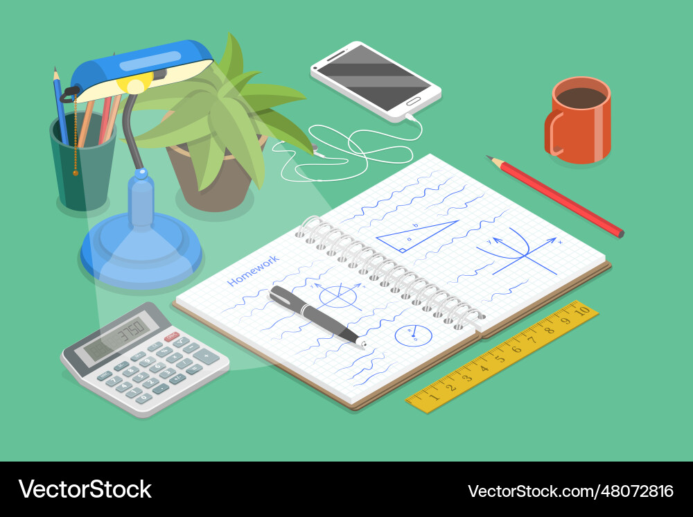 3d isometric flat conceptual Royalty Free Vector Image