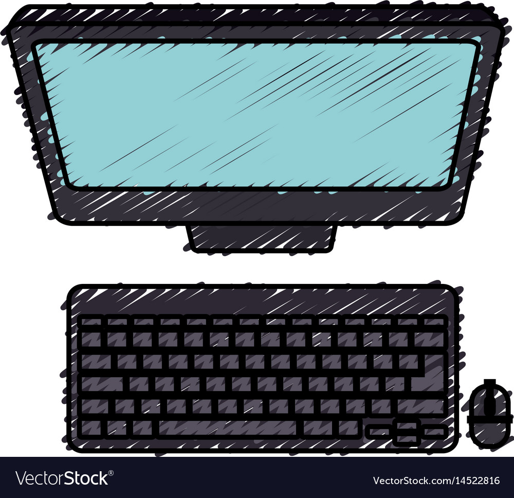 Computer desktop with template icon