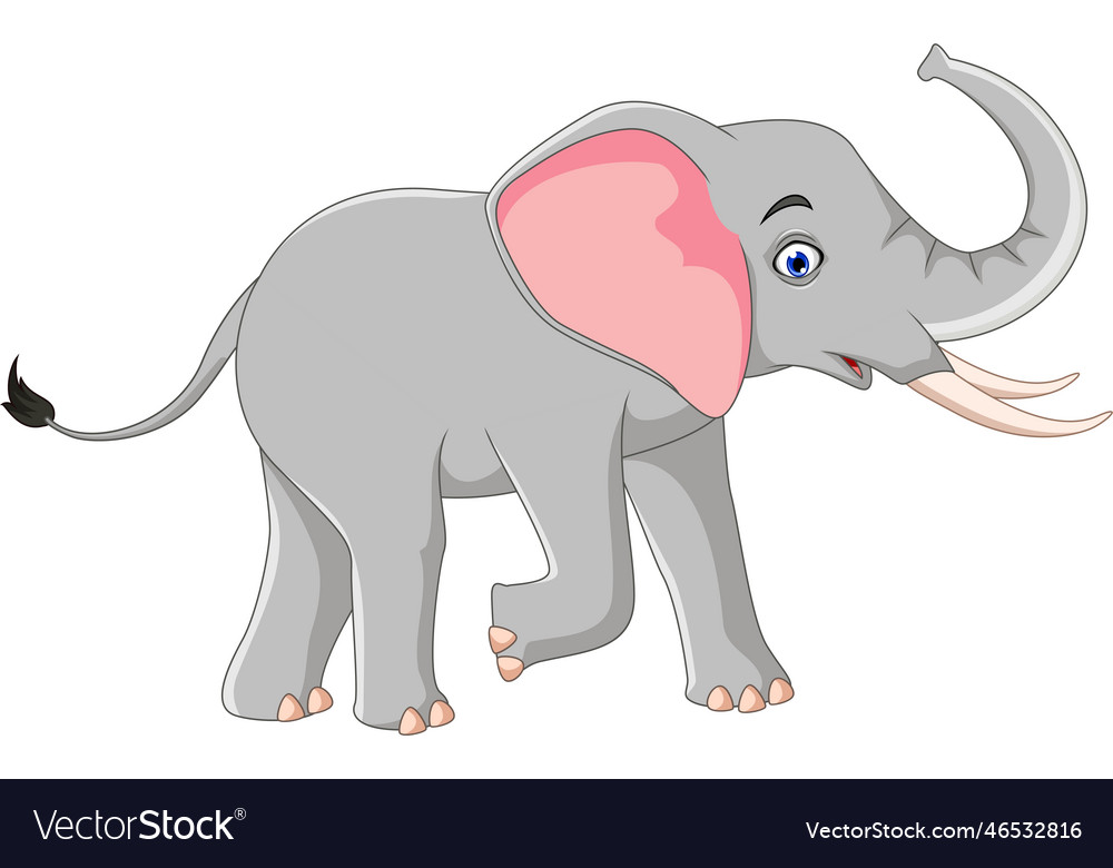 Cute elephant cartoon posing