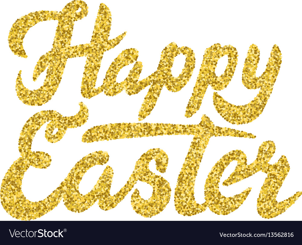 Lettering happy easter Royalty Free Vector Image