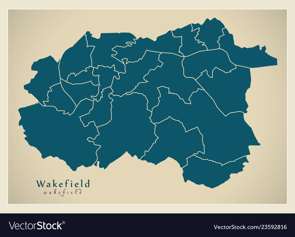 Modern city map - wakefield city england Vector Image