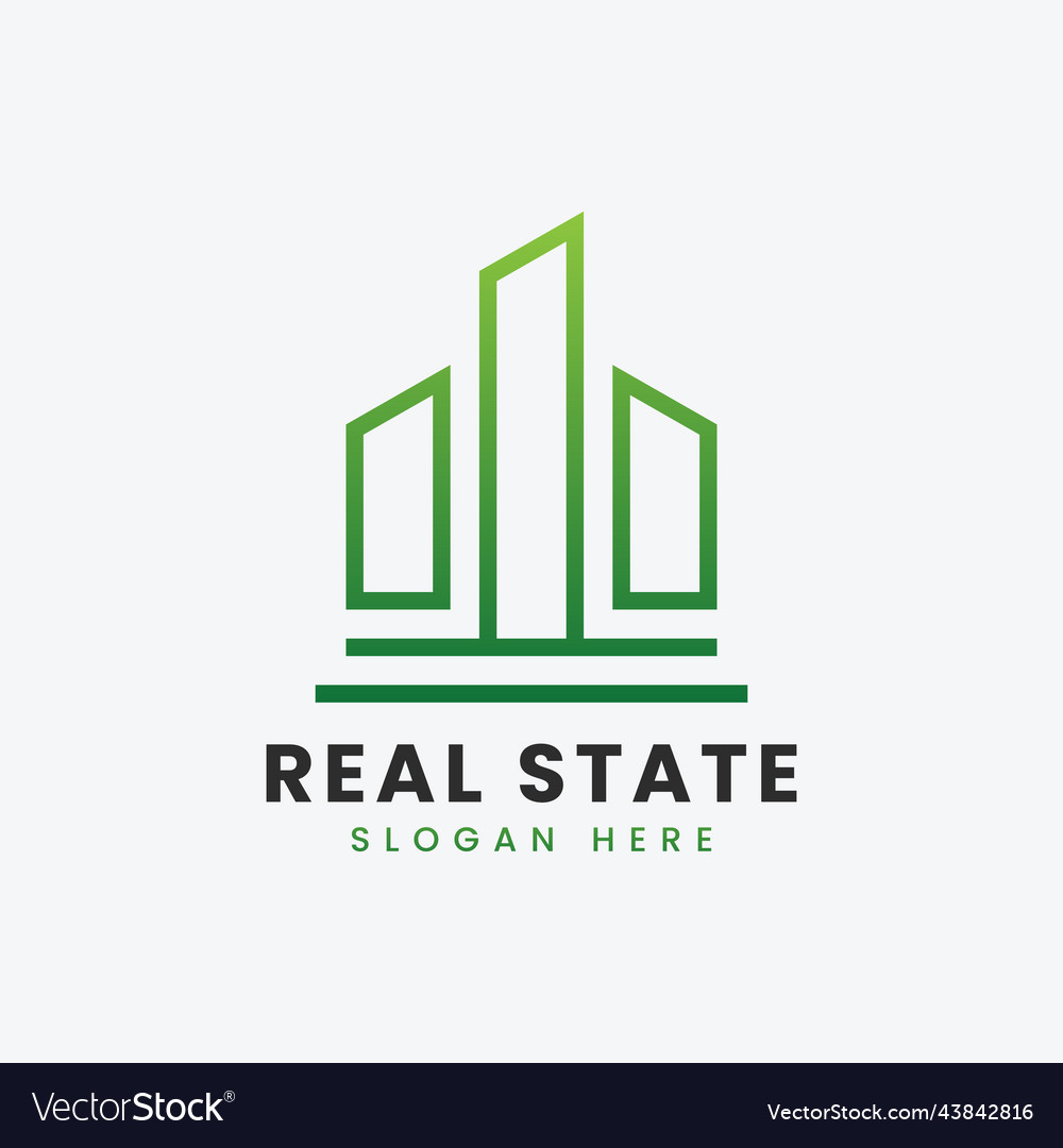 Modern real estate property apartment logo design