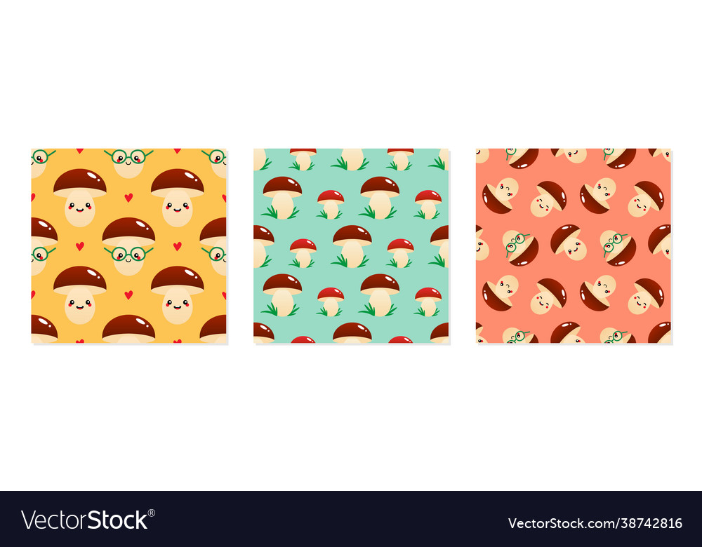 Set collection mushroom patterns