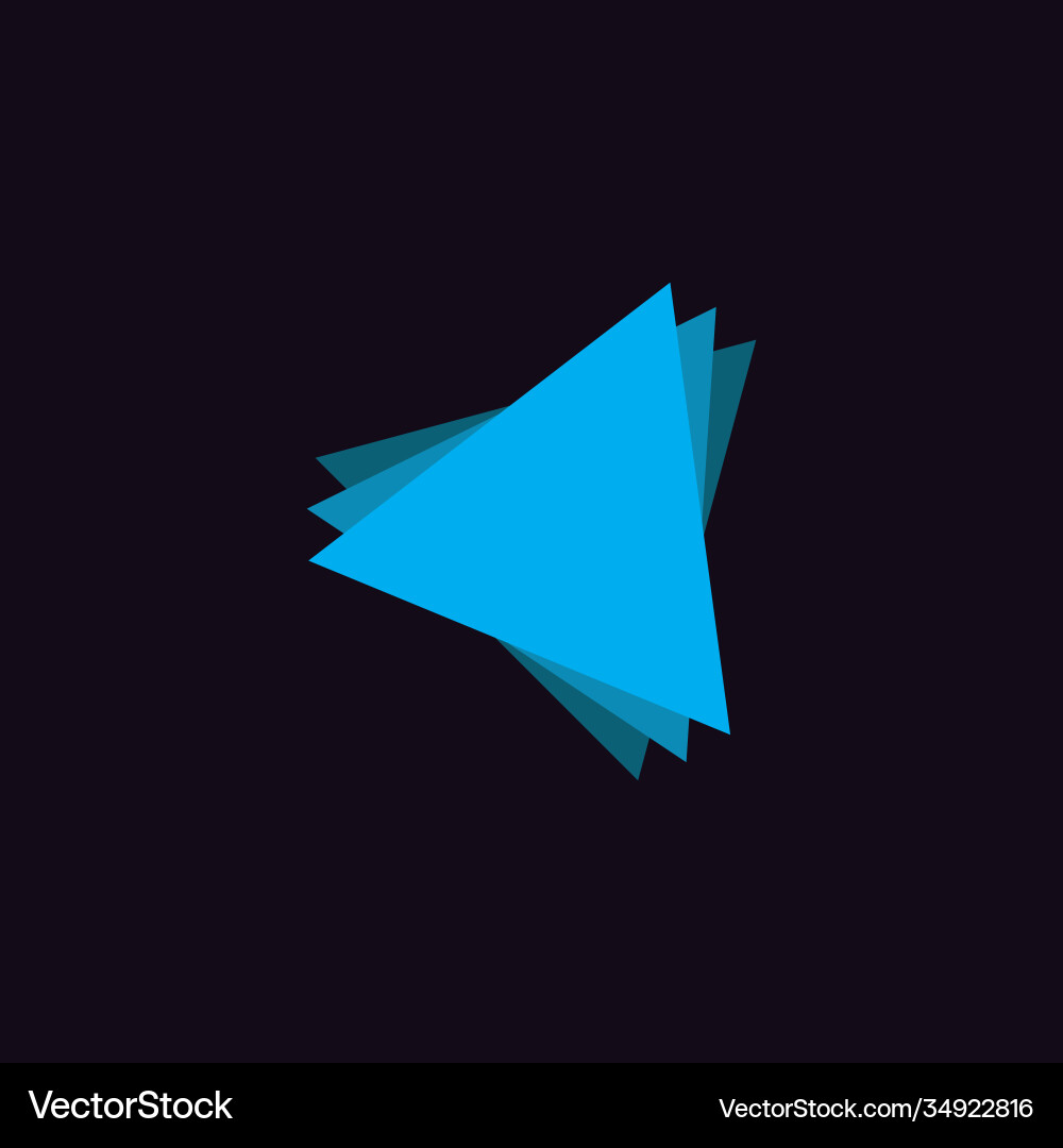 Triangle circle 3d motion logo Royalty Free Vector Image