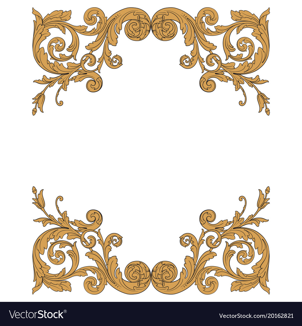 Baroque ornament in victorian style