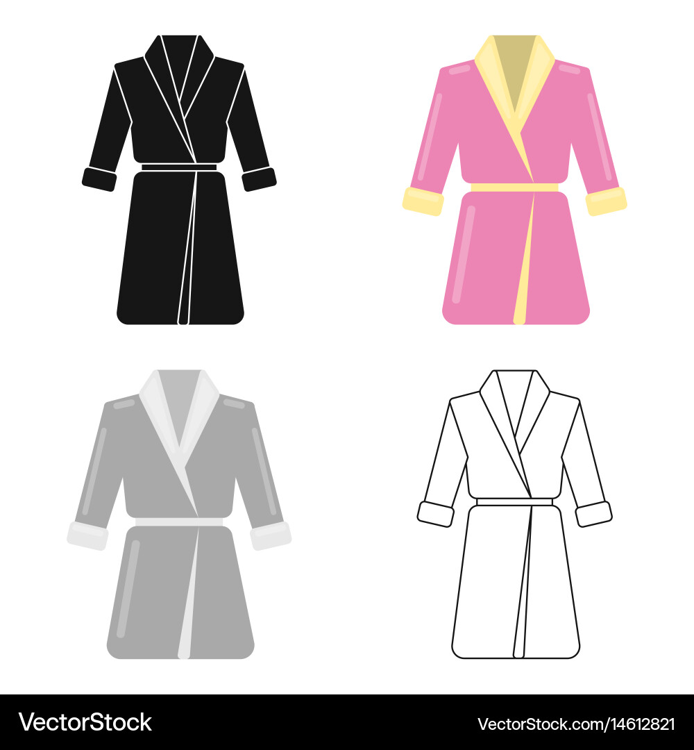 Bathrobe icon of for web Royalty Free Vector Image