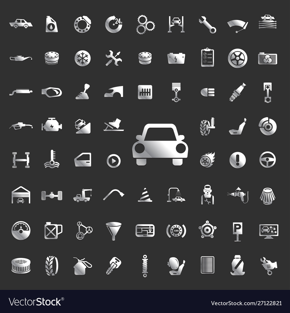 Car auto service icons set Royalty Free Vector Image