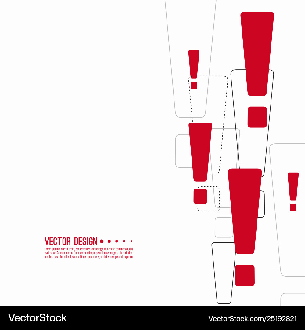 Exclamation mark icon in white background Vector Image