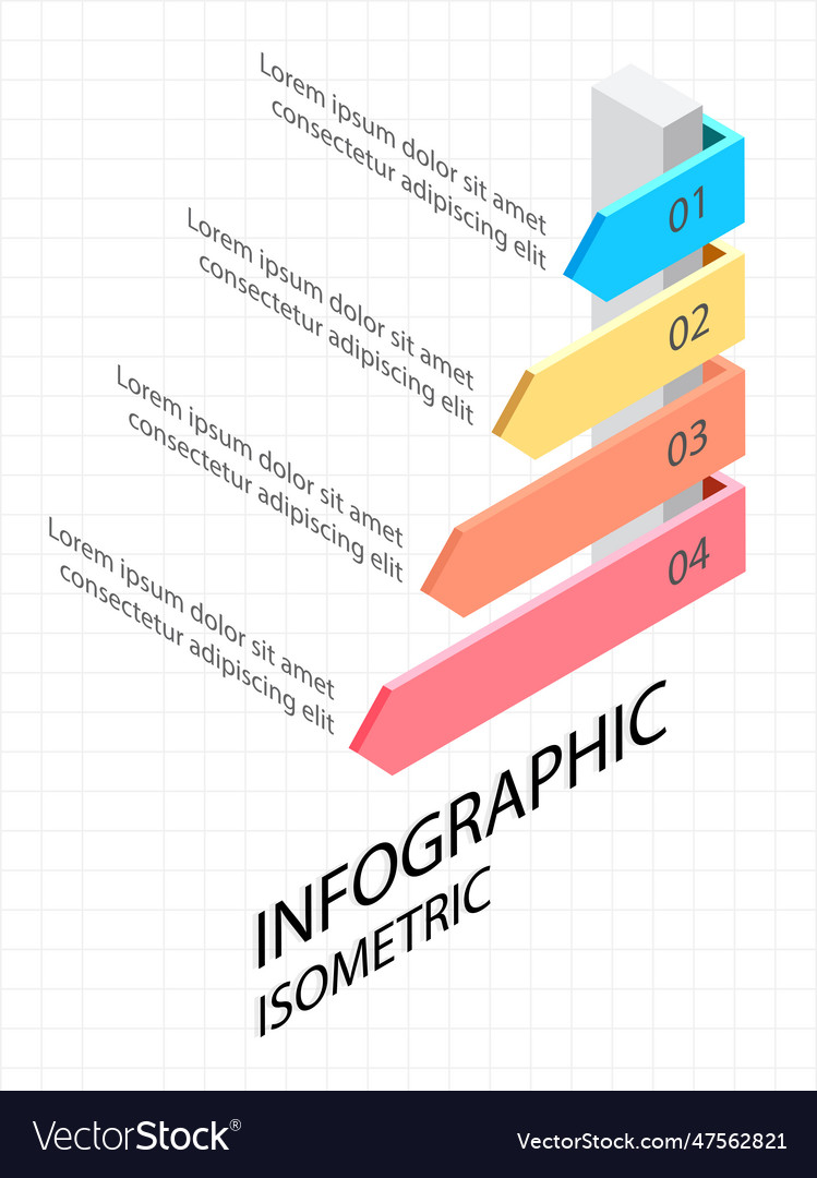 Timeline infographics isometric 3d design Vector Image