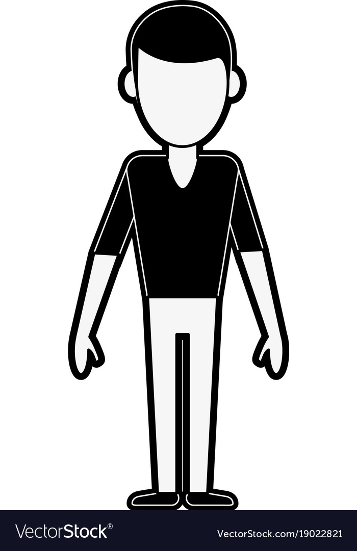 Young man avatar cartoon Royalty Free Vector Image