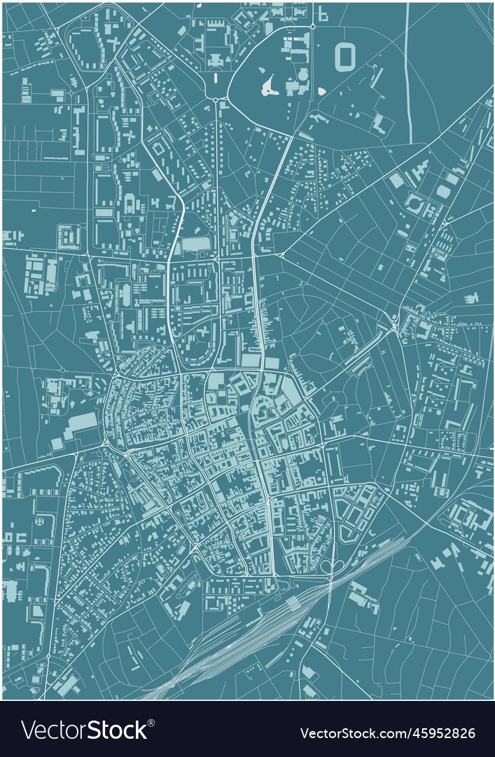 Map Of The City Debrecen Hungary Royalty Free Vector Image