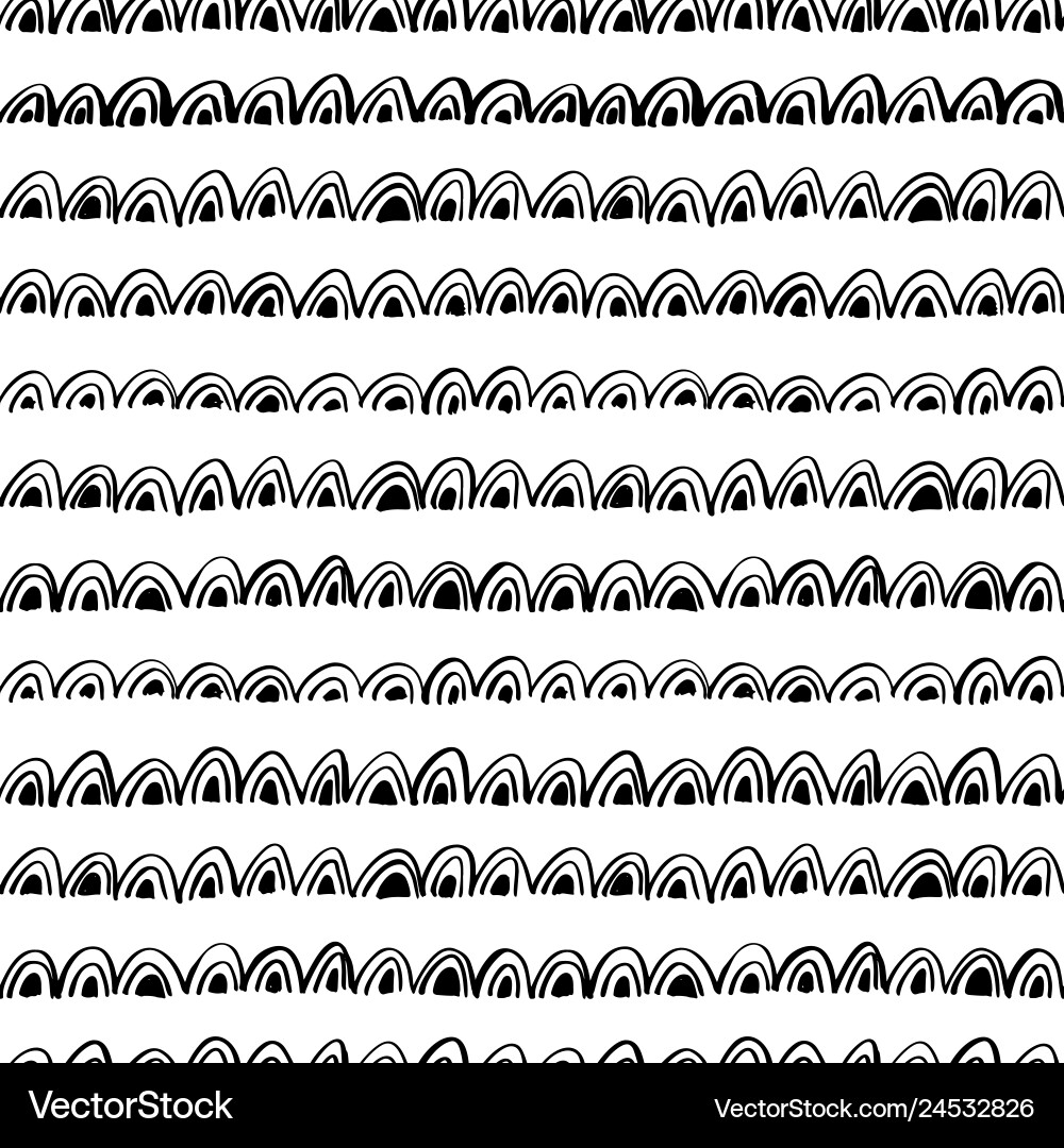 Seamless geometric pattern with linear semicircles