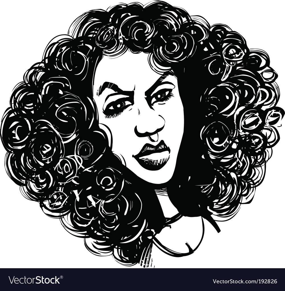 Woman With Curly Hair Royalty Free Vector Image 