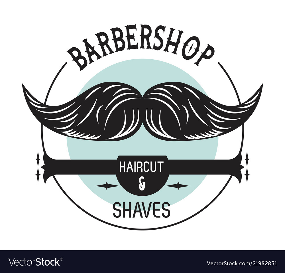 Barbershop vintage emblem Royalty Free Vector Image