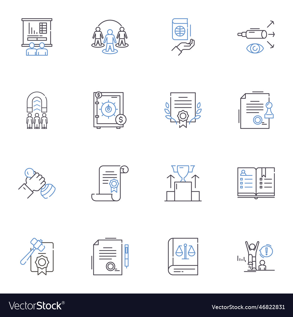 Customer experience line icons collection Vector Image