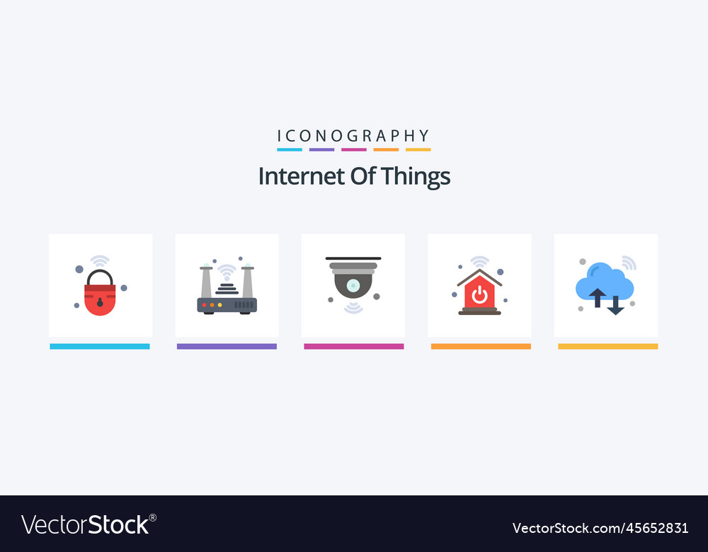 Internet der Dinge Flat 5 Icon-Pack inklusive