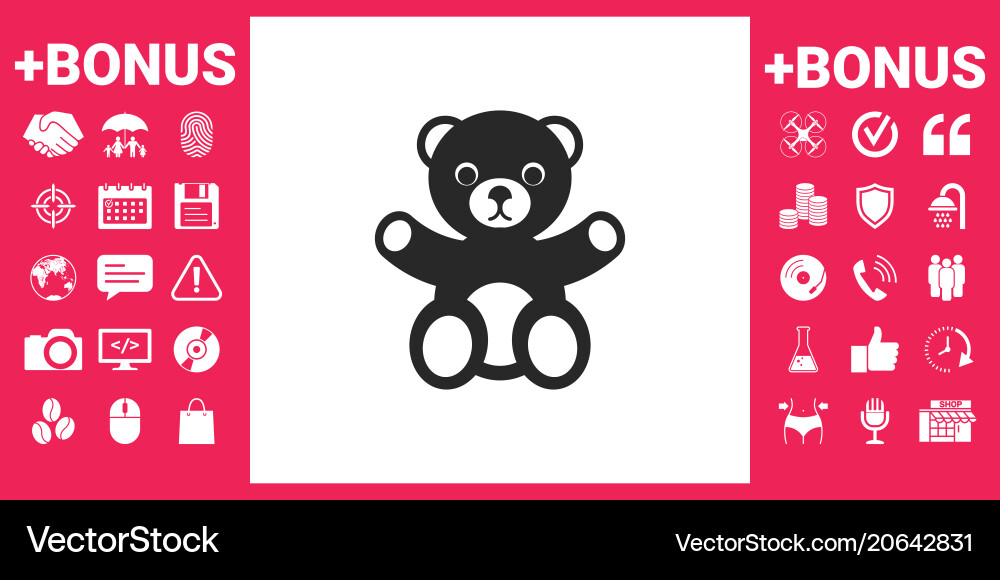 Teddy bear icon Royalty Free Vector Image - VectorStock