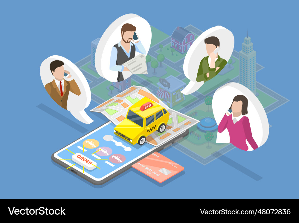 3d isometric flat conceptual Royalty Free Vector Image
