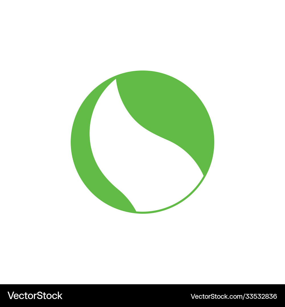 Circle geometric abstract leaf simple logo Vector Image