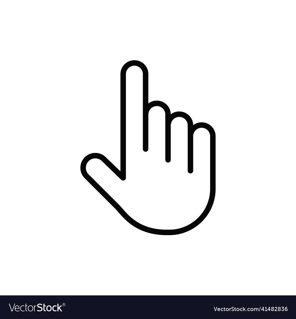 Premium Vector  Hand click icon in trendy outline style design. vector  graphic illustration. click symbol for website design, logo, app, and ui.