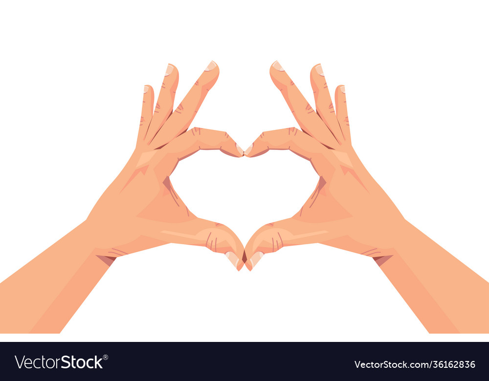 Human Hands Making Heart Shape Gesture Royalty Free Vector