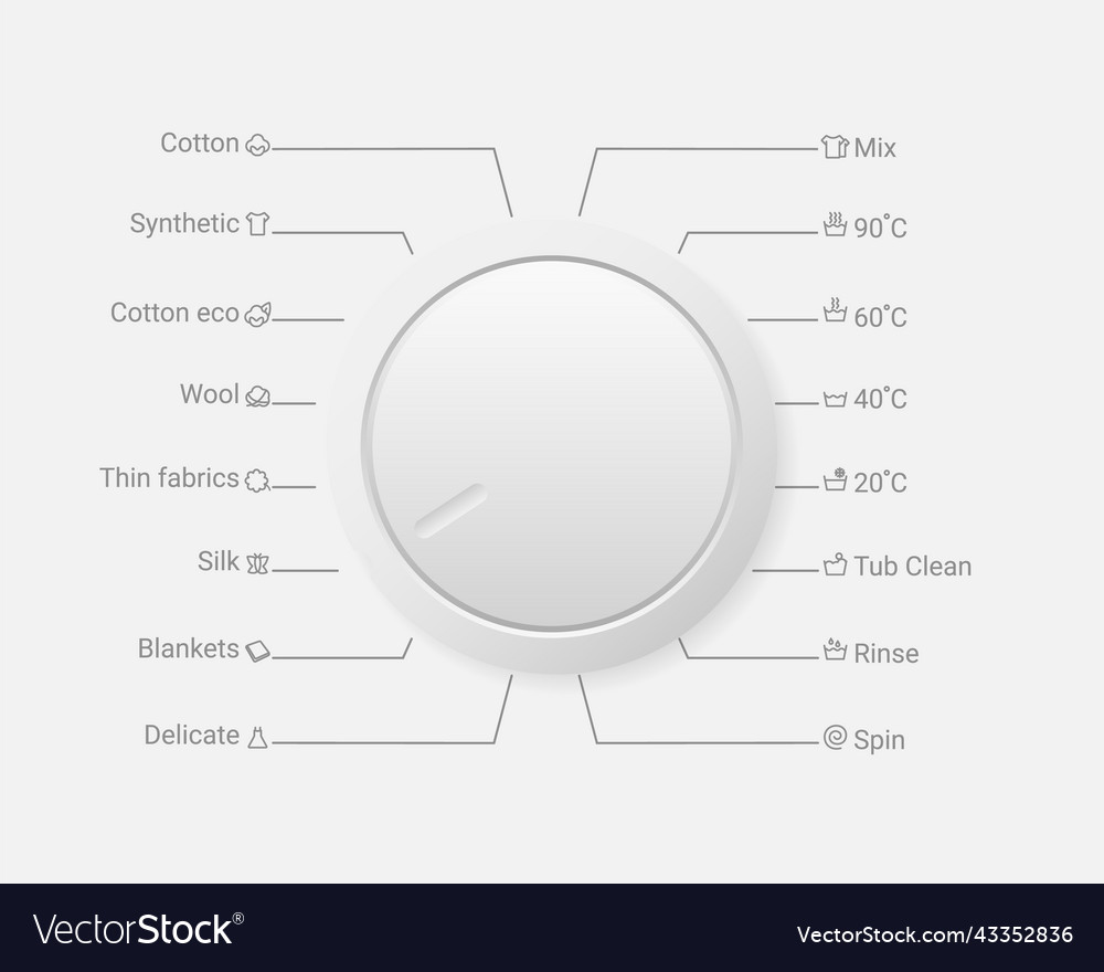 Washing machine switch with interface