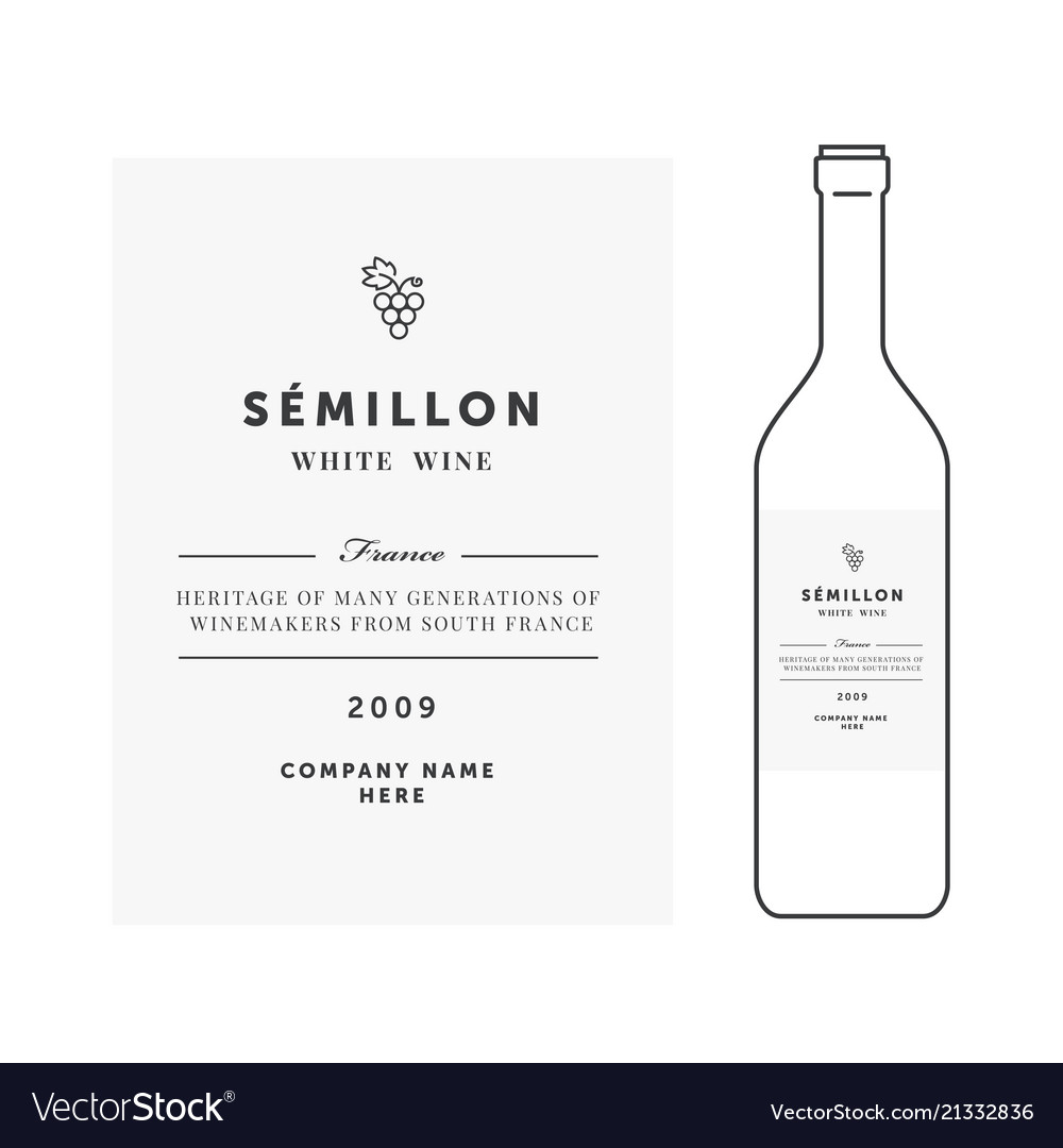 Wine Bottle Label Design Template - Detrester.com