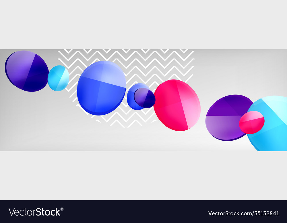 Abstract glossy round shapes background Royalty Free Vector