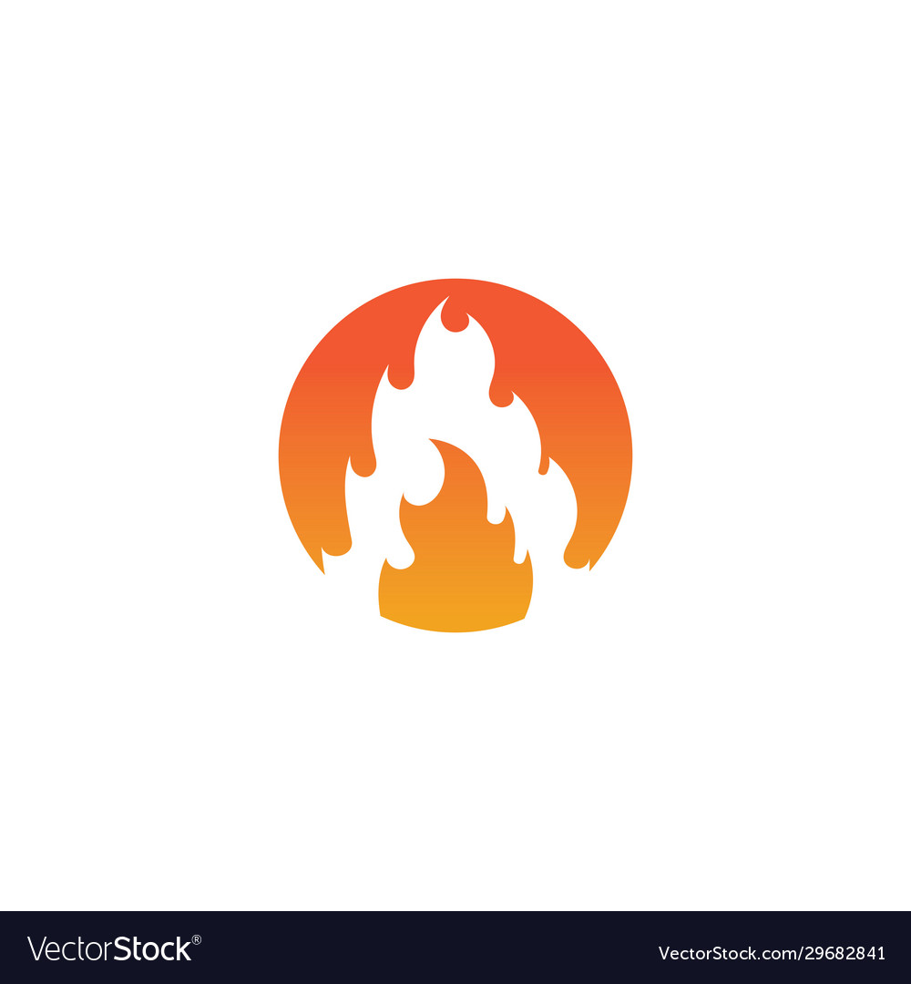 Fire flame logo template icon oil gas and energy Vector Image