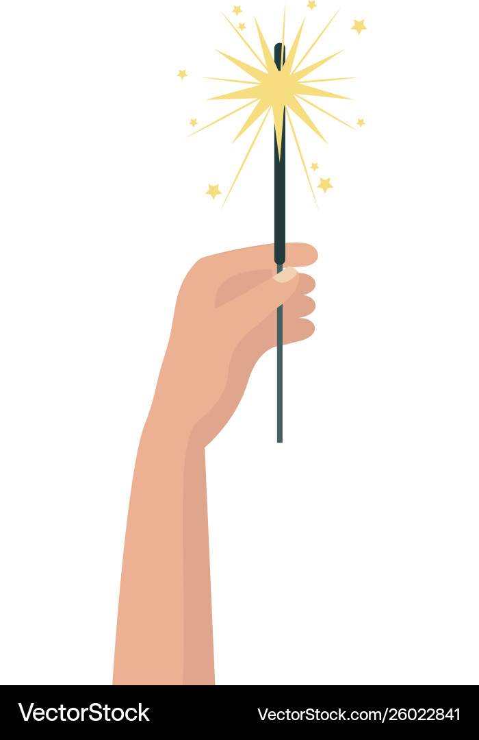 Hand with firework symbol design Royalty Free Vector Image