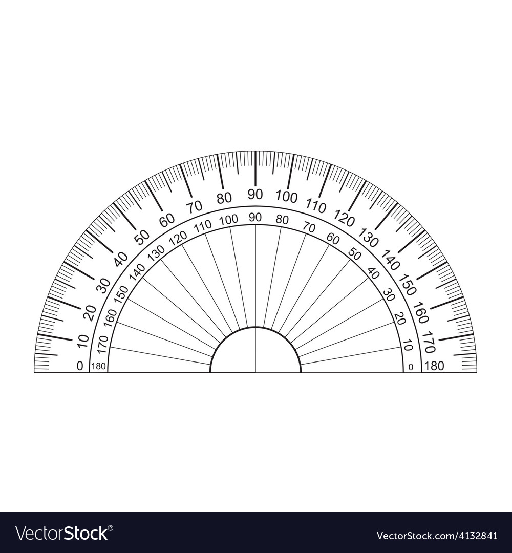 Protractor Royalty Free Vector Image VectorStock