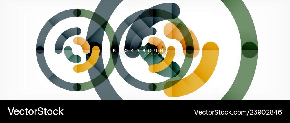 Outlined stroke circles composition Royalty Free Vector
