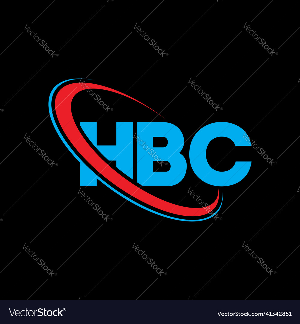 Hbc logo letter design Royalty Free Vector Image