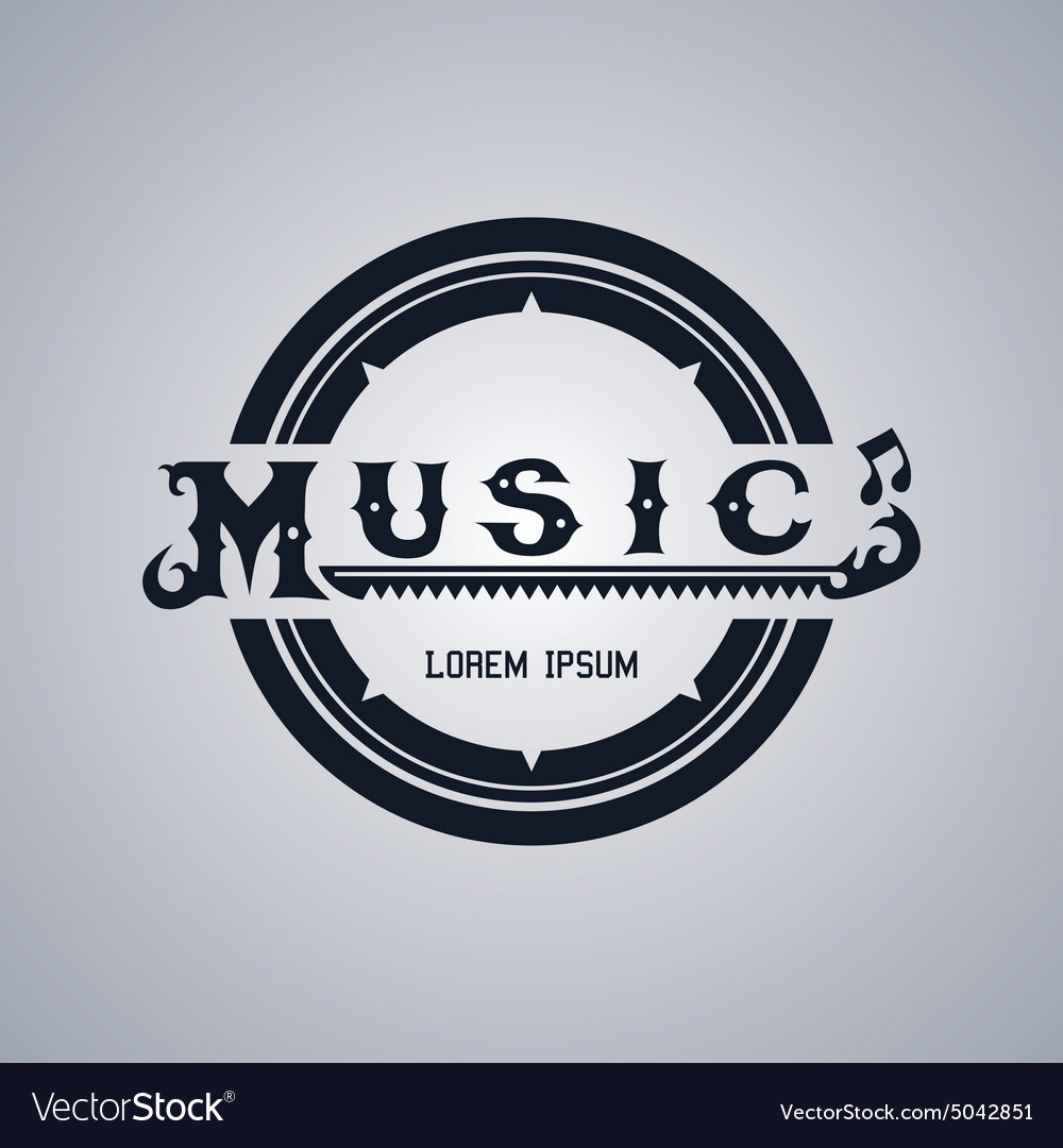 Music guitar art label template Royalty Free Vector Image For Artwork Label Template