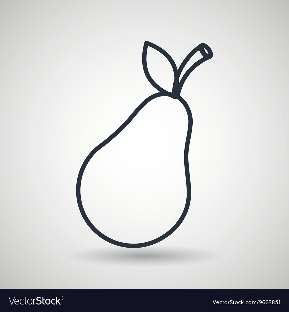 Pear Drawing Isolated Icon Design Royalty Free Vector Image