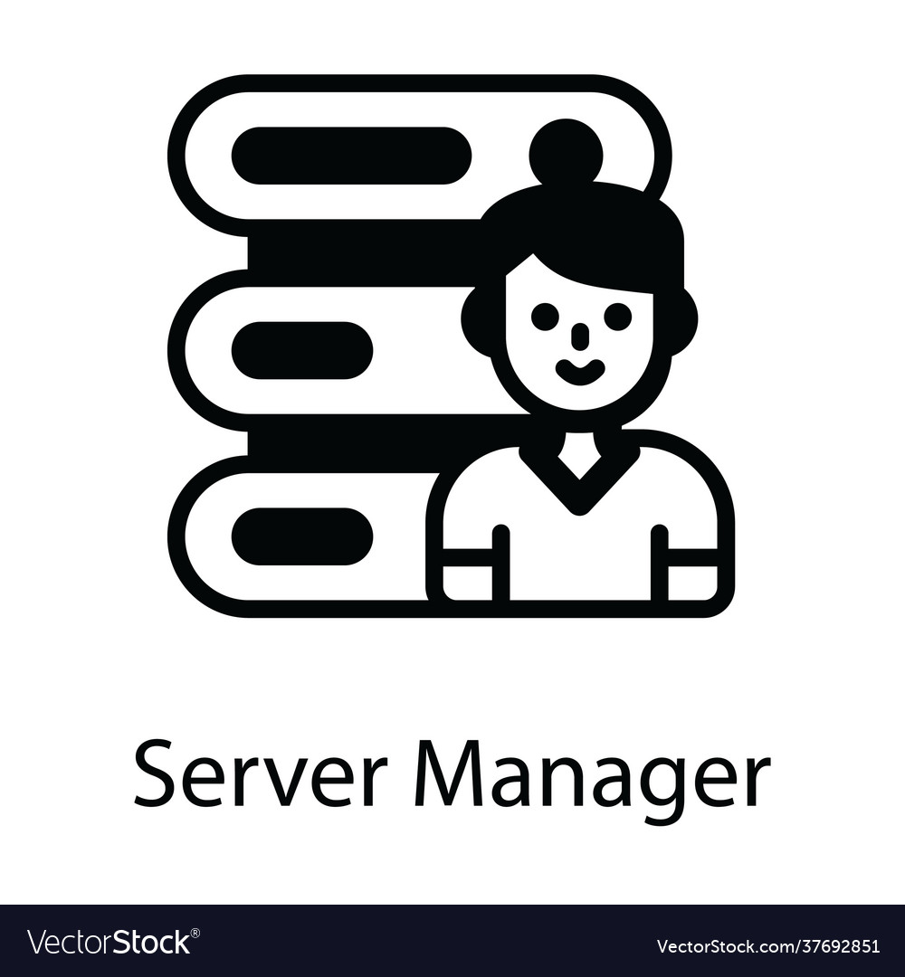 Server manager Royalty Free Vector Image - VectorStock