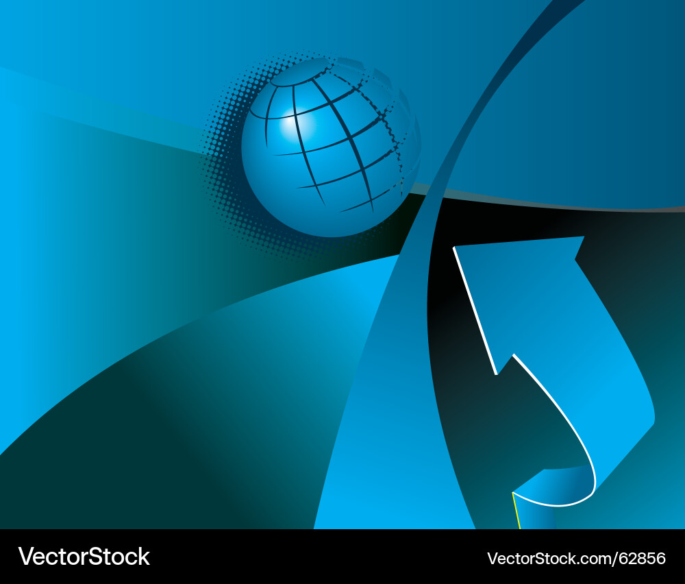 Globe and arrow Royalty Free Vector Image - VectorStock