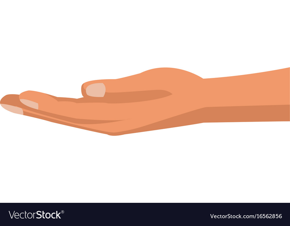 Human hand support help gesture image Royalty Free Vector