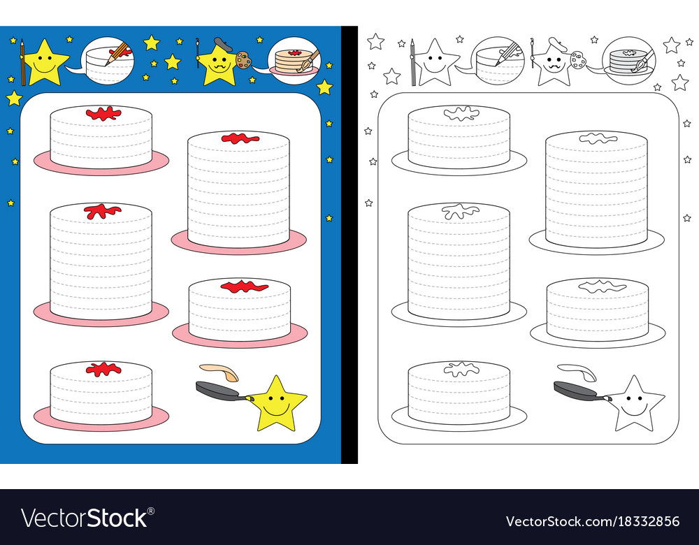 Preschool worksheet Royalty Free Vector Image - VectorStock