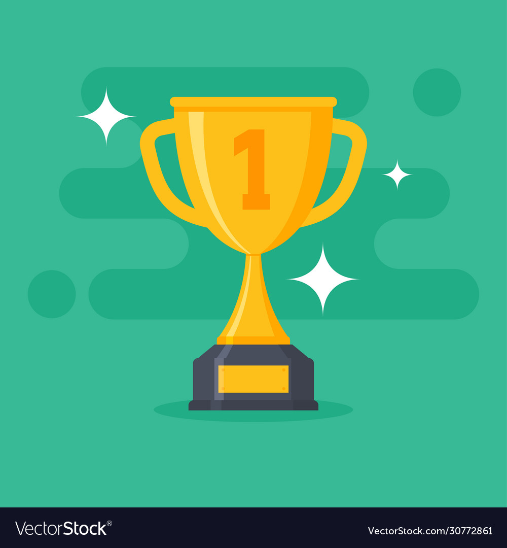 Award cup icon trophy award cup gold prize Vector Image