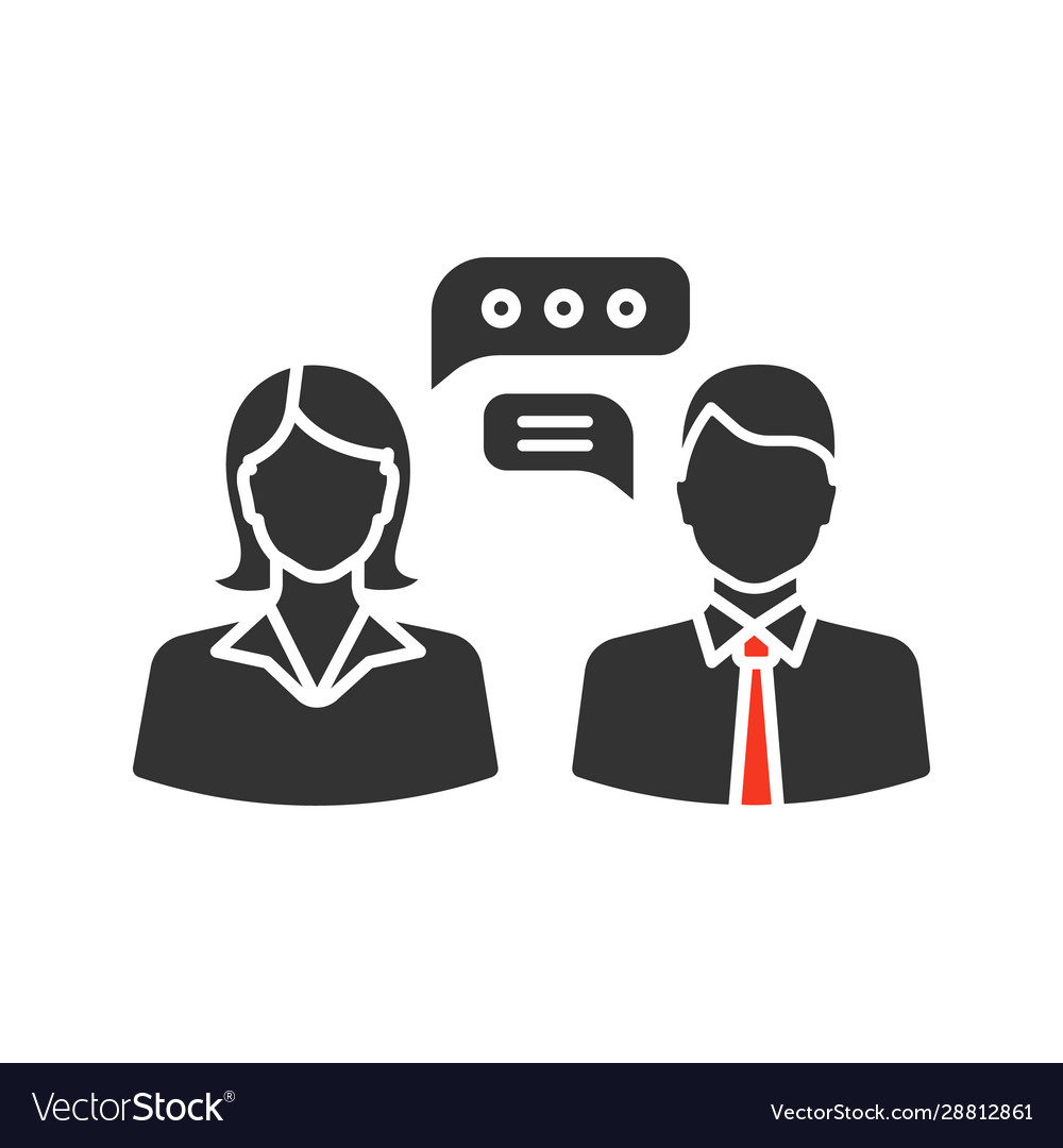 Business Chat Glyph-Symbol