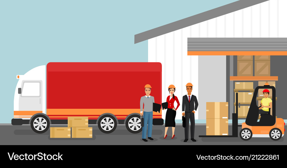 Concept warehouse Royalty Free Vector Image - VectorStock