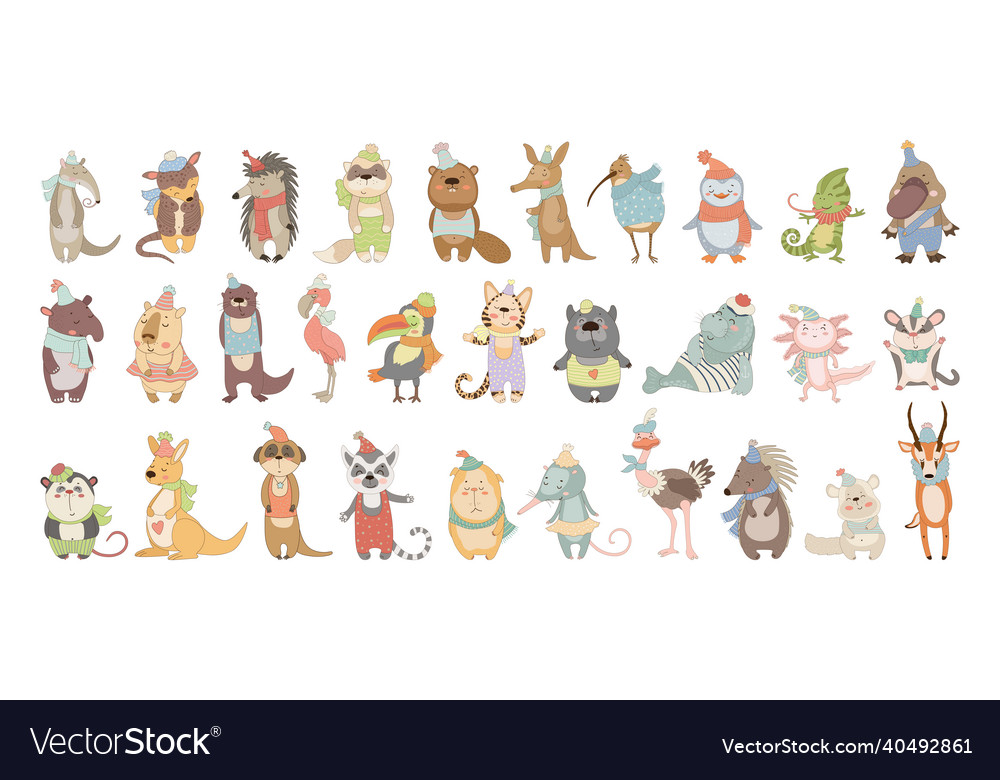 Cute animal characters Royalty Free Vector Image Cute animal characters Royalty Free Vector Image
