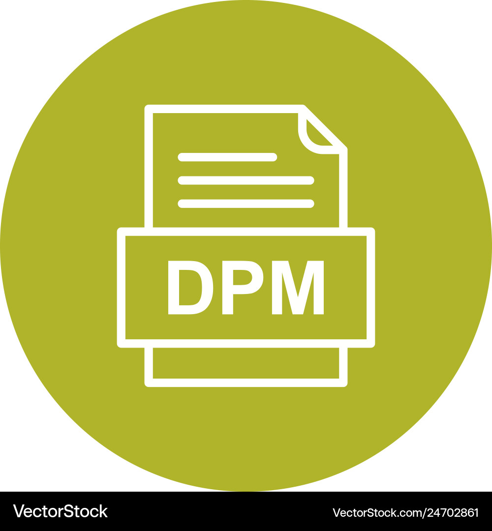 Dpm file document icon Royalty Free Vector Image