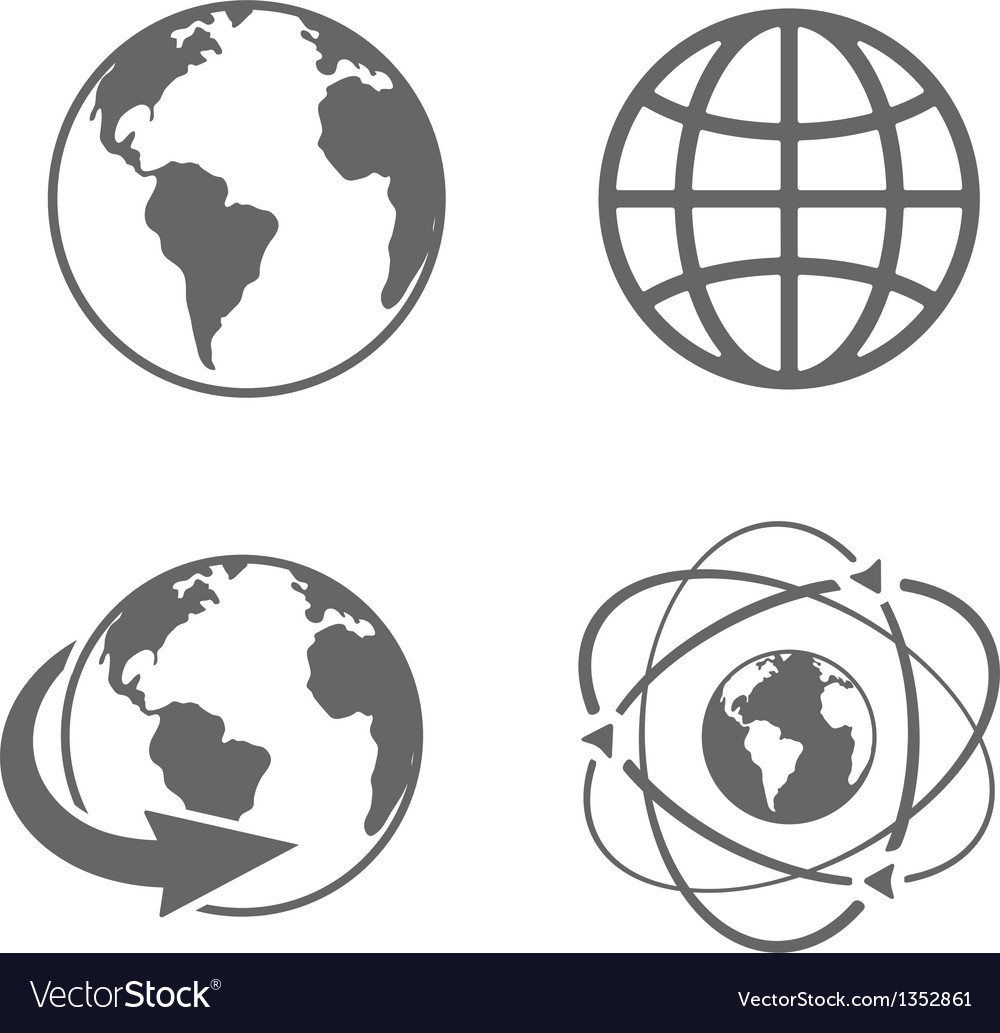 Globe earth icons