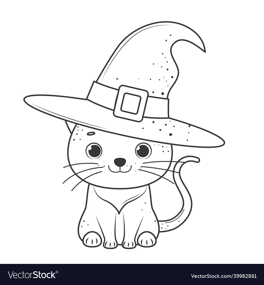 Halloween for coloring bookline art design Vector Image