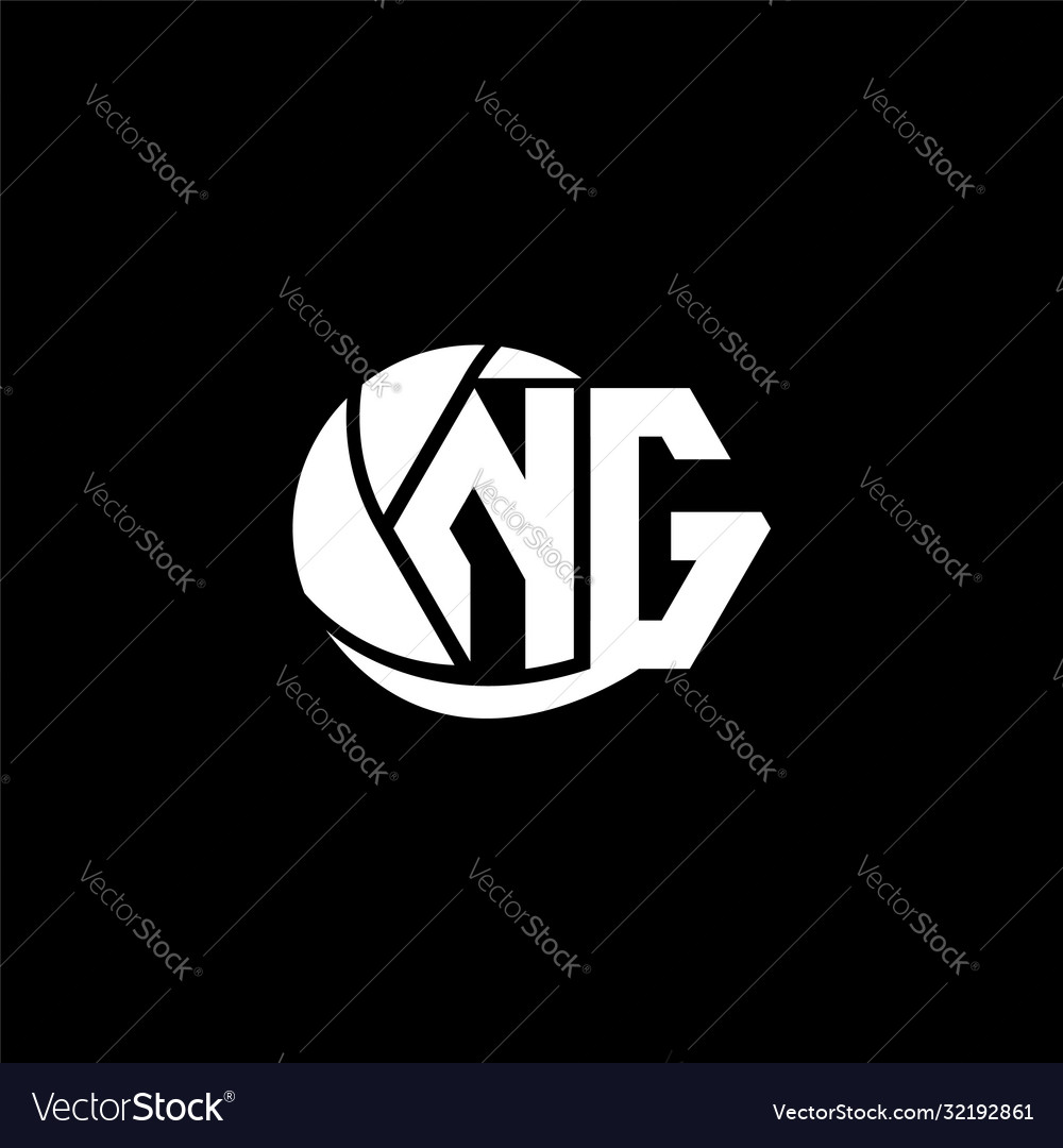 Initial ng logo design geometric and circle style Vector Image