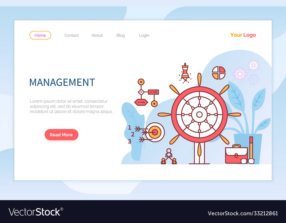 Management concept workflow organization web Vector Image
