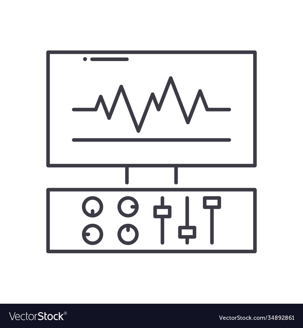 Icon linear isoliert dünn