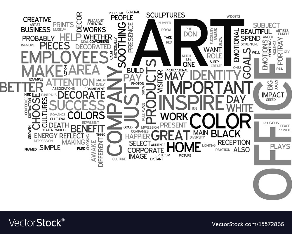 Art for successful office text word cloud Vector Image